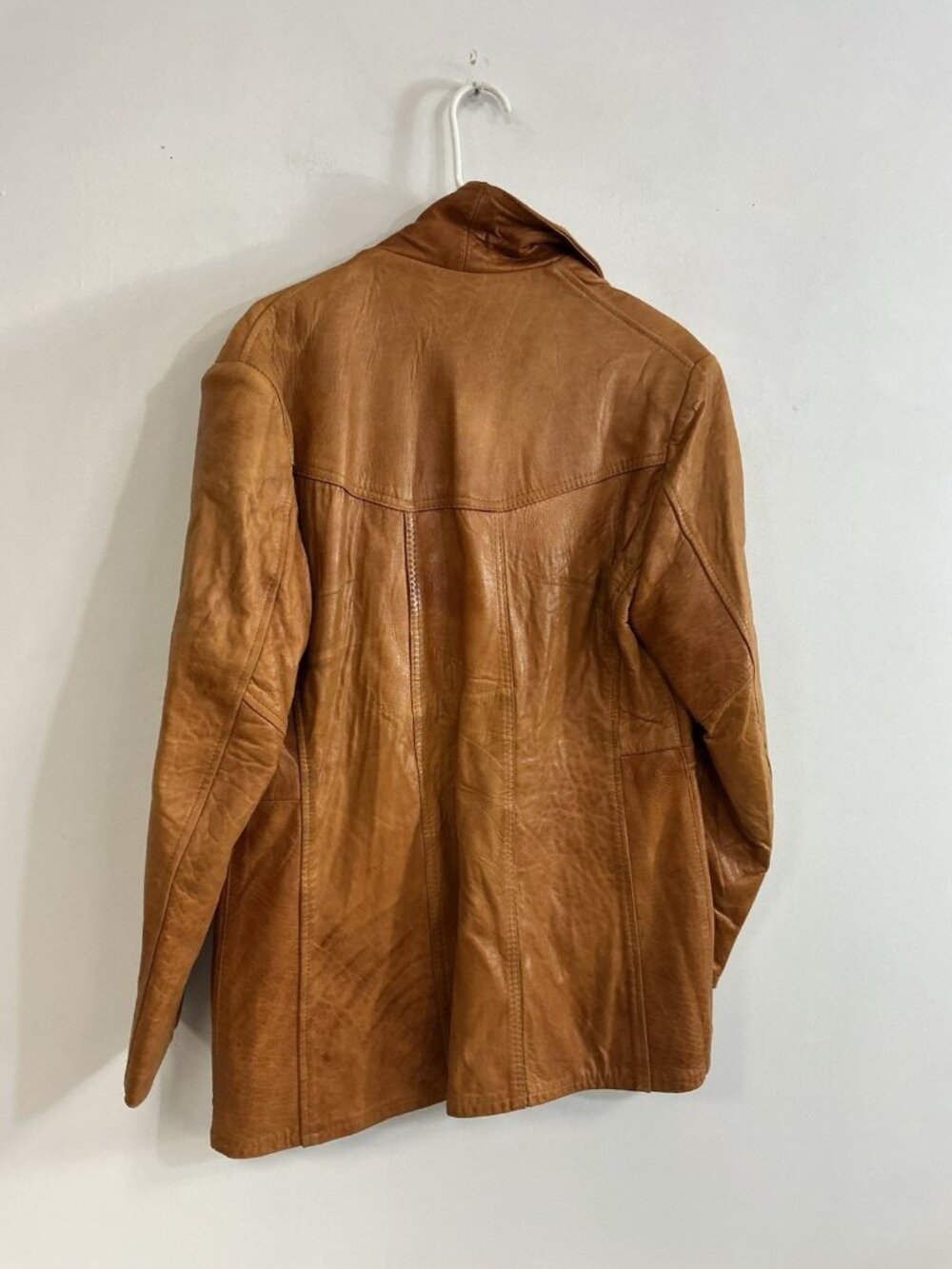 Vintage Gary Gordon 70’s  Leather Coat Western Hippie Jacket Mens 42 - Picture 4 of 7